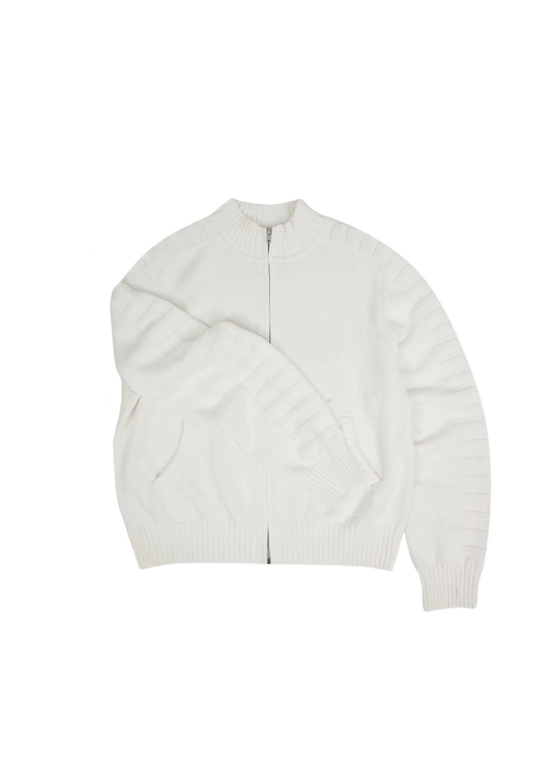Yardsale 'Faldo' Knitted Full-Zip Jacket (Cream) - Image 2