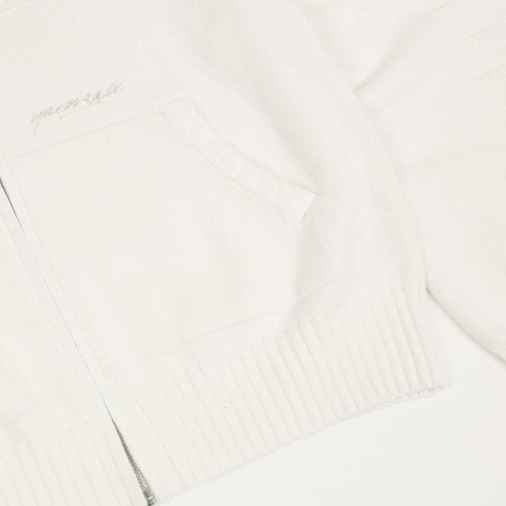 Yardsale 'Faldo' Knitted Full-Zip Jacket (Cream) - Image 3
