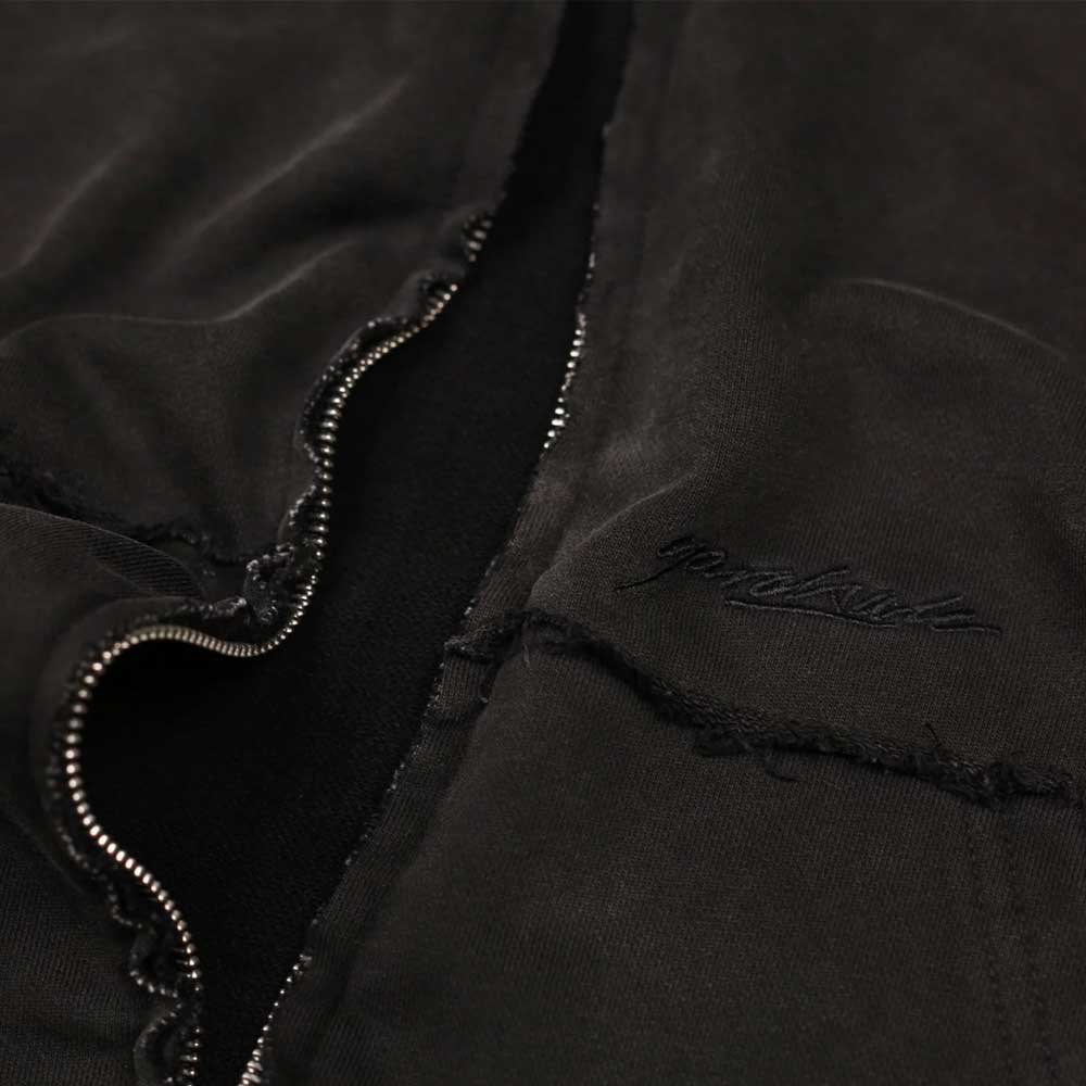Yardsale 'Raw Edge' Zip Hood (Black) - Image 2