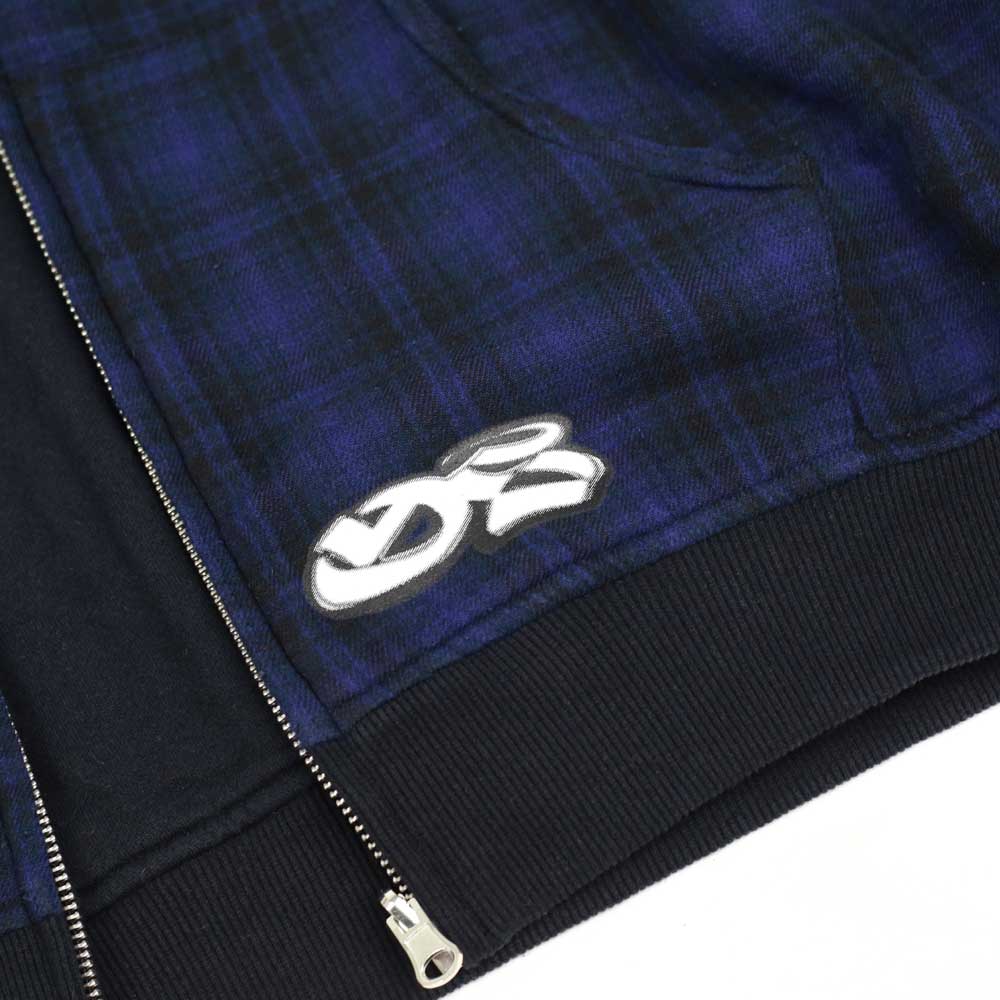Yardsale Reversible Flannel Hood (Black / Indigo) - Image 3