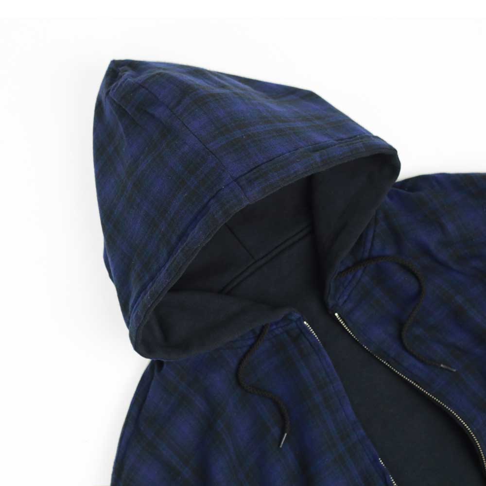 Yardsale Reversible Flannel Hood (Black / Indigo) - Image 4