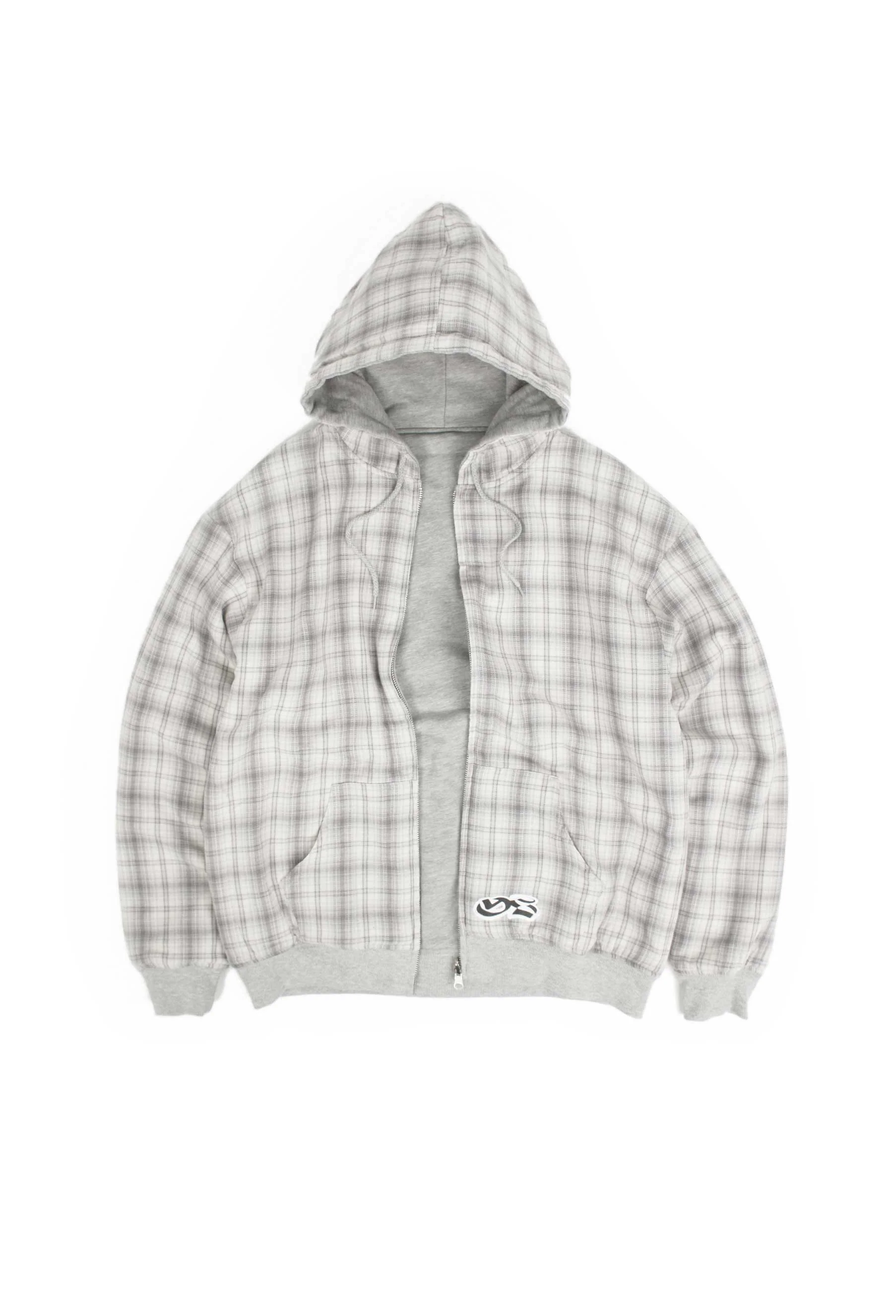 Yardsale Reversible Flannel Hood (Grey / Stone) - Image 2