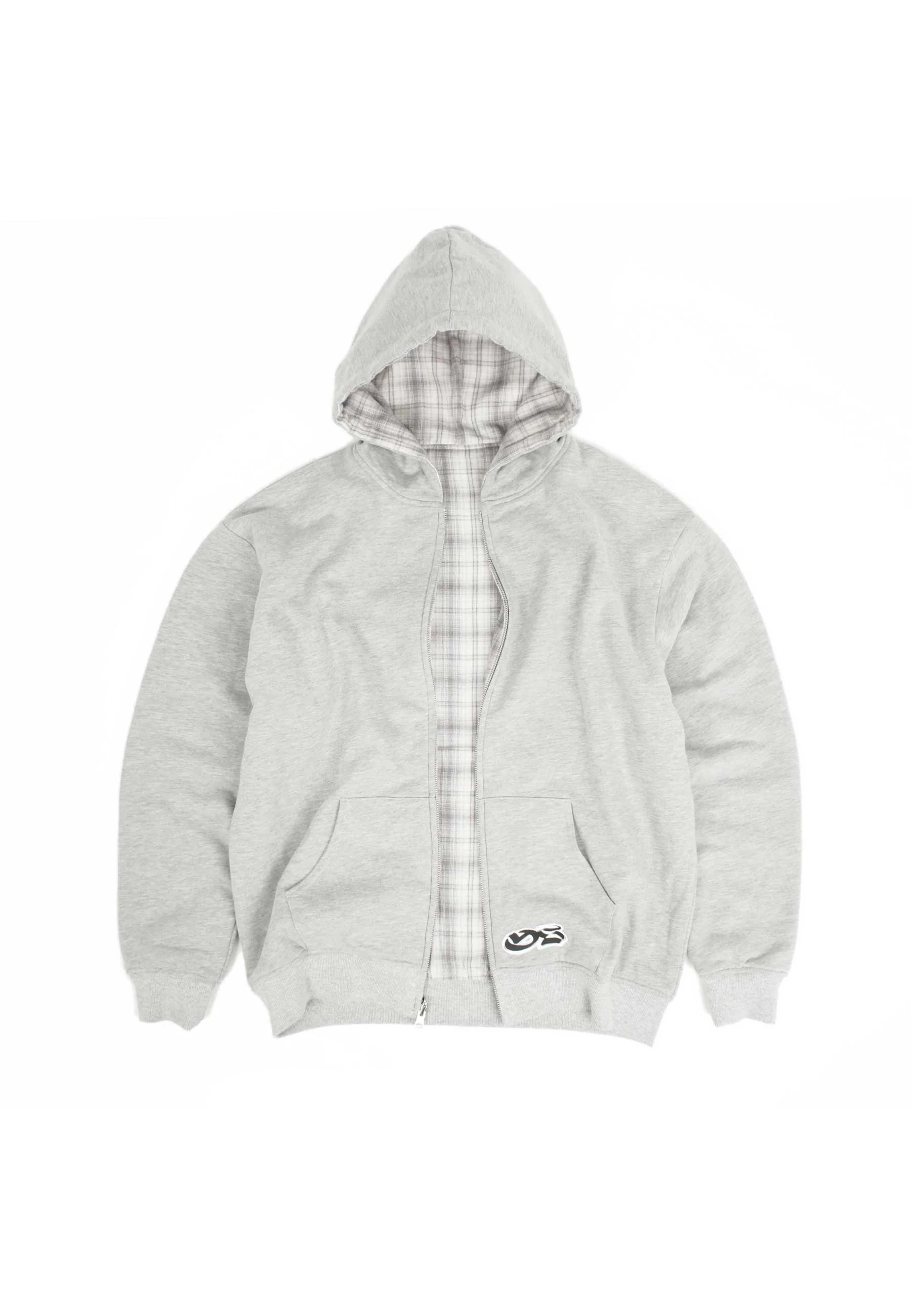 Yardsale Reversible Flannel Hood (Grey / Stone) - Image 3