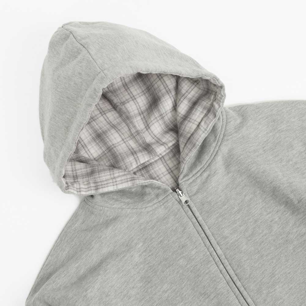 Yardsale Reversible Flannel Hood (Grey / Stone) - Image 5